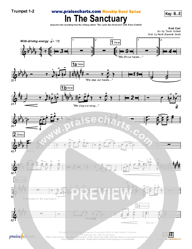 In The Sanctuary Trumpet 1,2 (Travis Cottrell)