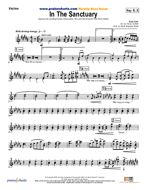 In The Sanctuary Violins (Travis Cottrell)