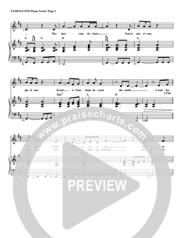 Famous One Lead & Piano (G3 Kids)