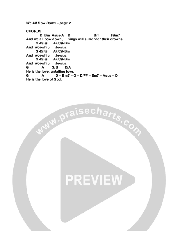 We All Bow Down Chords & Lyrics (G3 Kids)