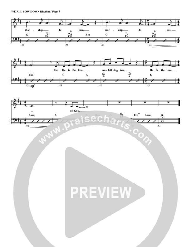 We All Bow Down Rhythm Chart (G3 Kids)