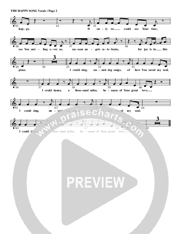 The Happy Song Lead Sheet (G3 Kids)