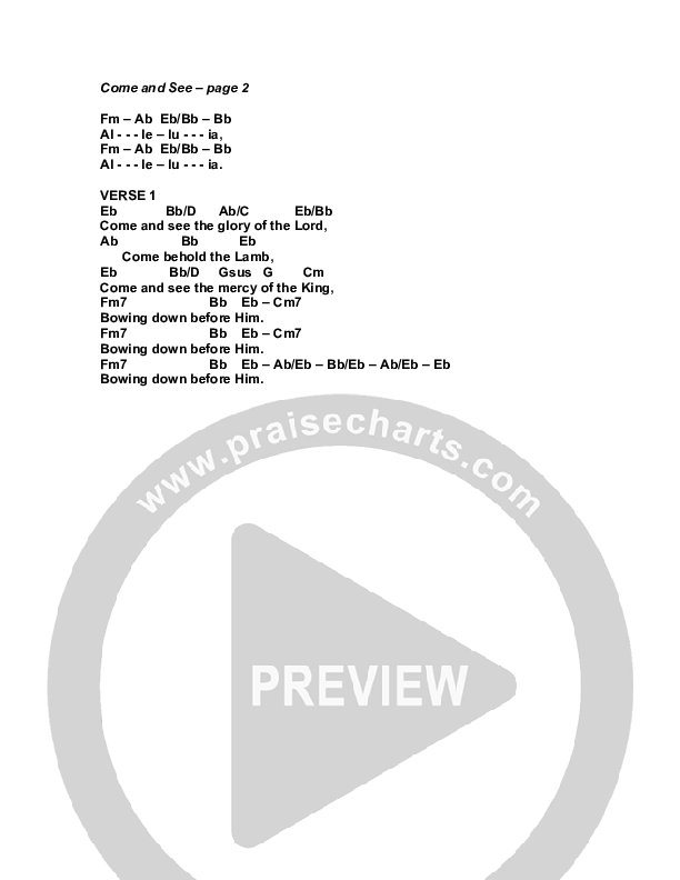 Come And See Chords & Lyrics (G3 Kids)