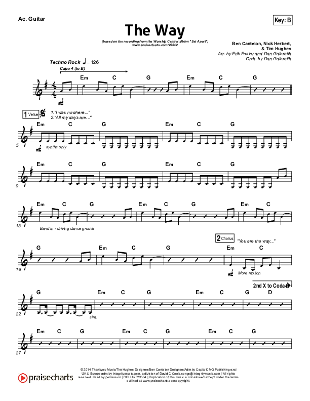 The Way Acoustic Guitar (Worship Central)