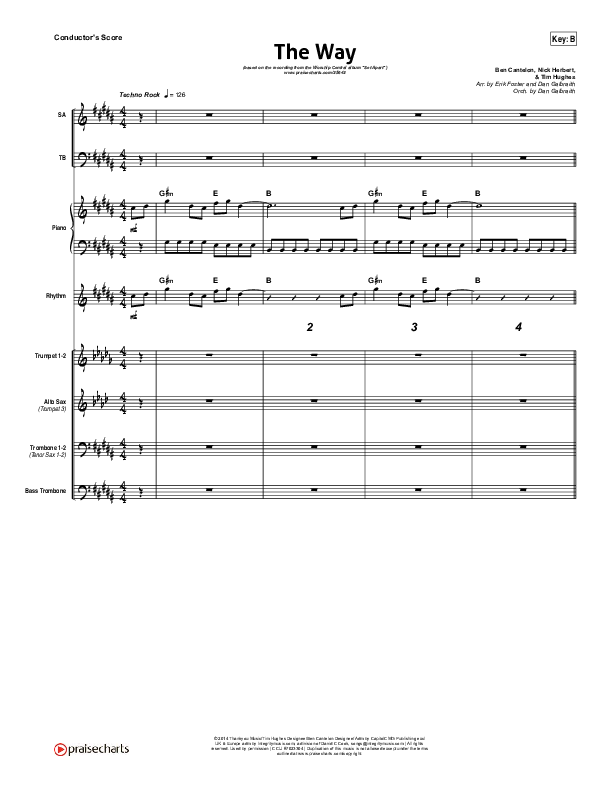 The Way Conductor's Score (Worship Central)