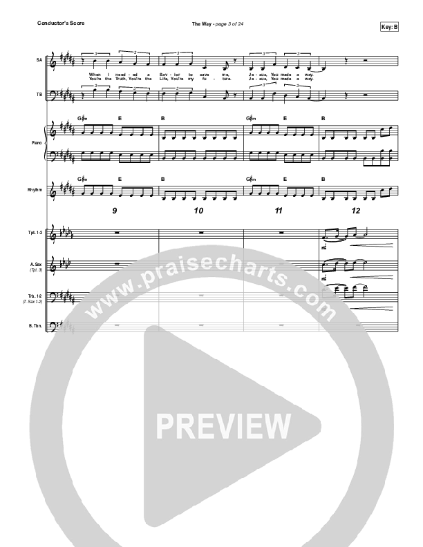 The Way Conductor's Score (Worship Central)