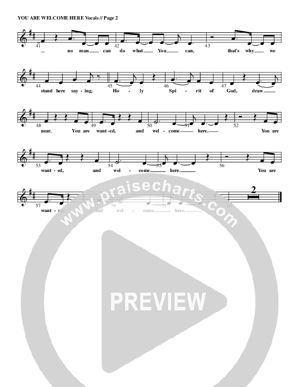 You Are Welcome Here Lead Sheet (G3 Kids)