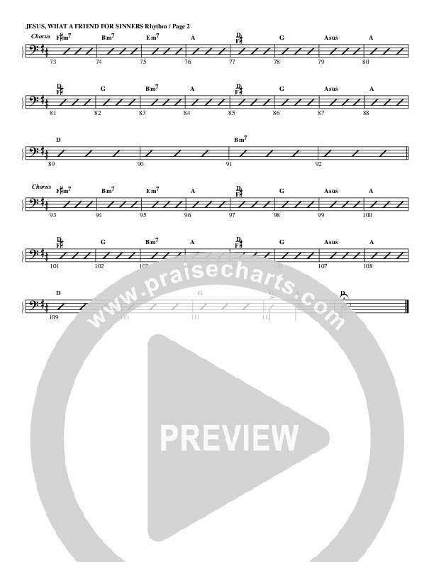Jesus What A Friend For Sinners Rhythm Chart (G3 Kids)