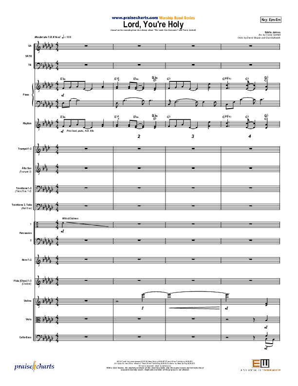 Lord You're Holy Conductor's Score (Travis Cottrell)