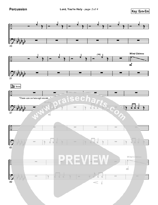 Lord You're Holy Percussion (Travis Cottrell)