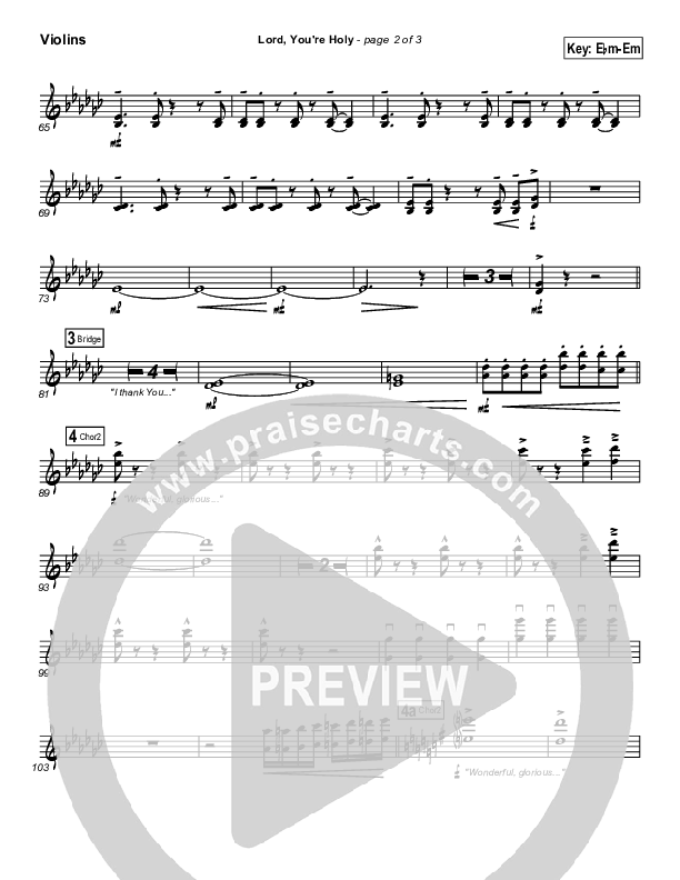 Lord You're Holy Violins (Travis Cottrell)