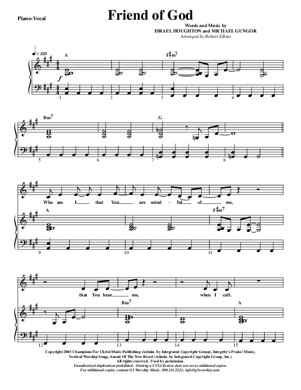 Friend Of God Piano/Vocal (G3 Kids)