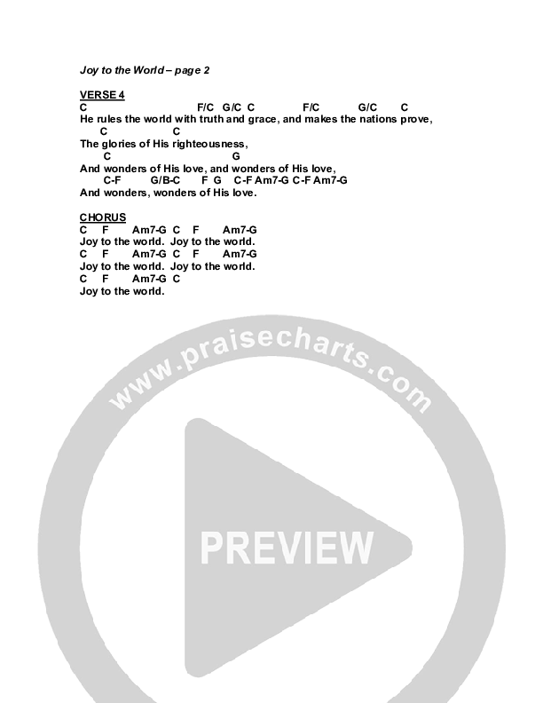Joy To The World Chords & Lyrics (G3 Kids)