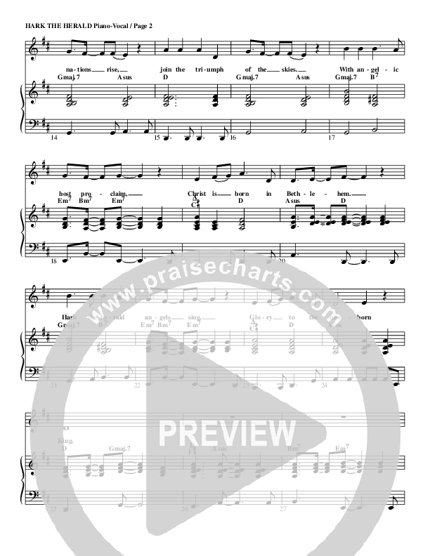 Hark The Herald Angels Sing Lead & Piano (G3 Kids)
