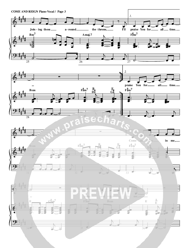 Come And Reign In Me Lead & Piano (G3 Kids)