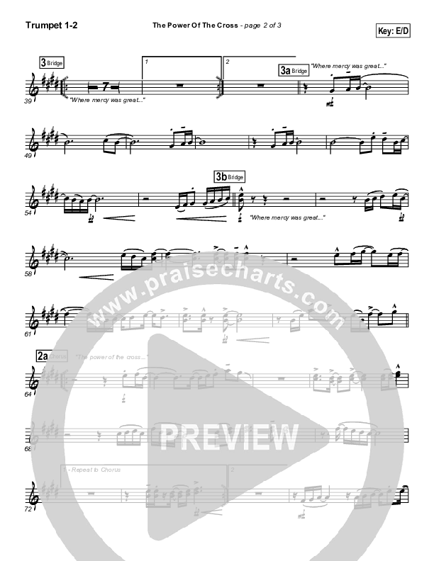 The Power Of The Cross Trumpet 1,2 (Travis Cottrell)