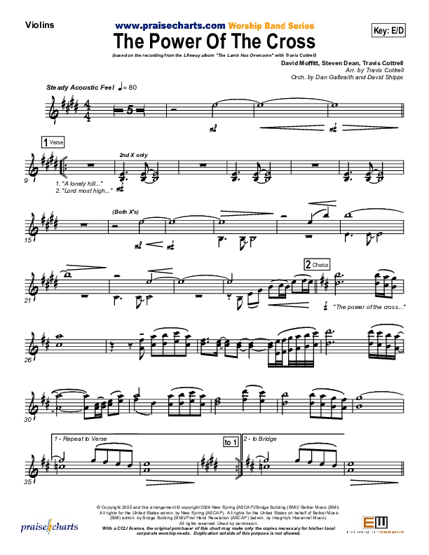 The Power Of The Cross Violins (Travis Cottrell)