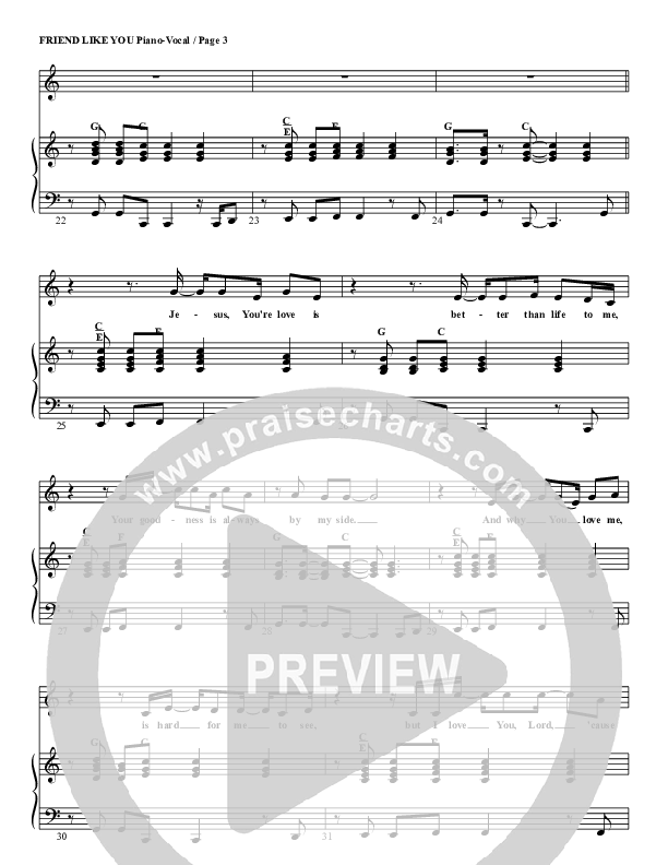 Friend Like You Lead & Piano (G3 Kids)