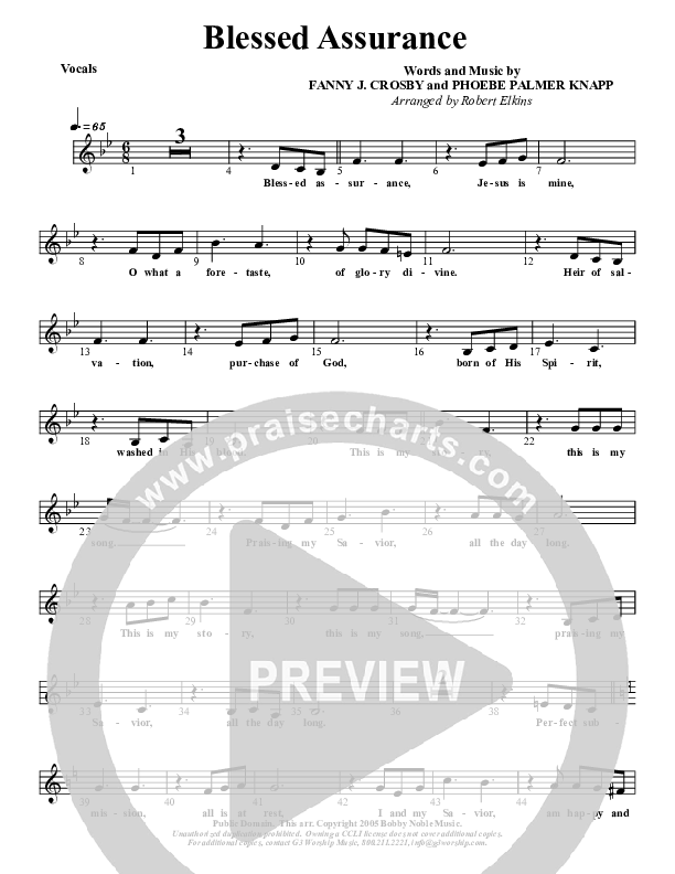 Blessed Assurance Lead Sheet (G3 Kids)