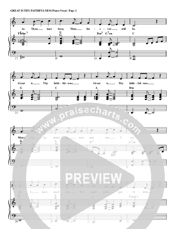 Great Is Thy Faithfulness Piano/Vocal (G3 Kids)