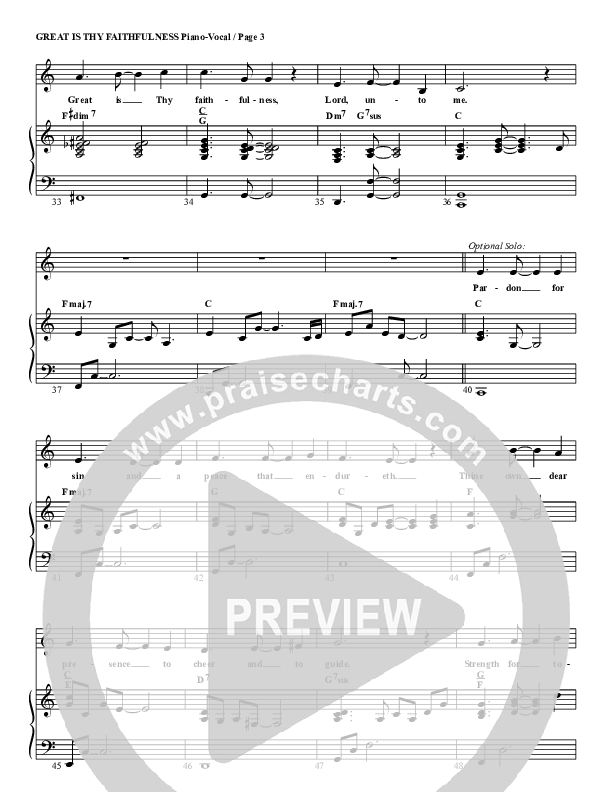 Great Is Thy Faithfulness Piano/Vocal (G3 Kids)