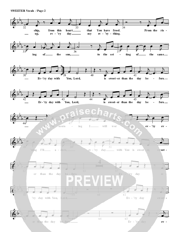 Sweeter Lead Sheet (G3 Kids)