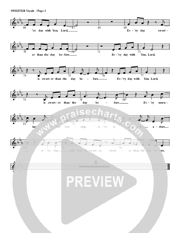 Sweeter Lead Sheet (G3 Kids)