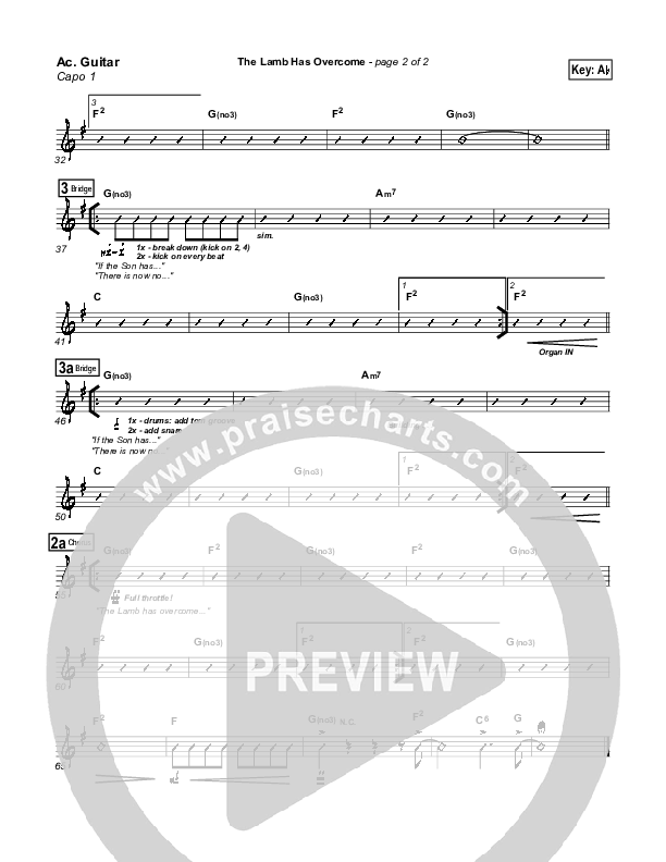 The Lamb Has Overcome Acoustic Guitar (Travis Cottrell)