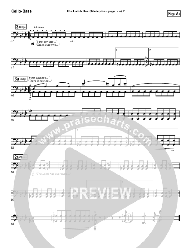 The Lamb Has Overcome Cello/Bass (Travis Cottrell)