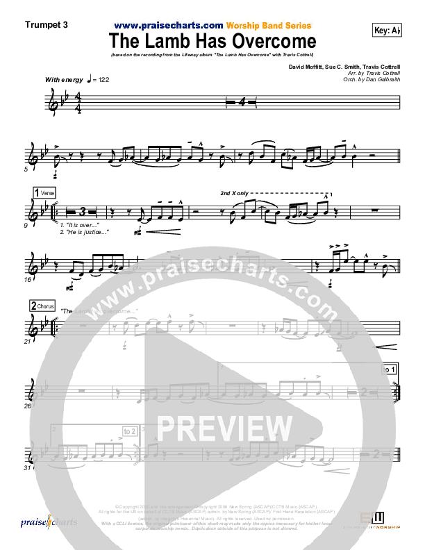 The Lamb Has Overcome Trumpet 3 (Travis Cottrell)