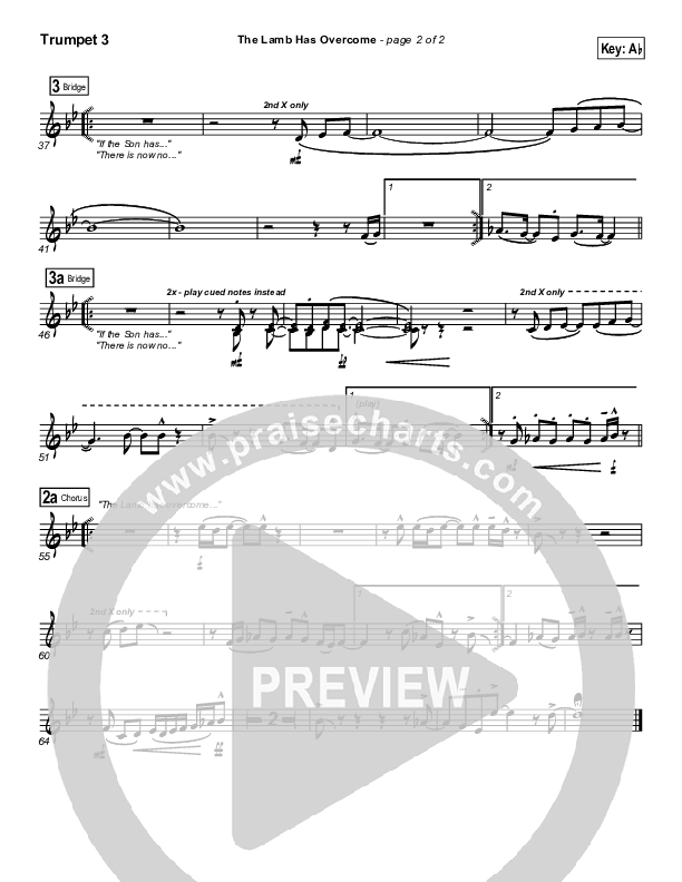 The Lamb Has Overcome Trumpet 3 (Travis Cottrell)