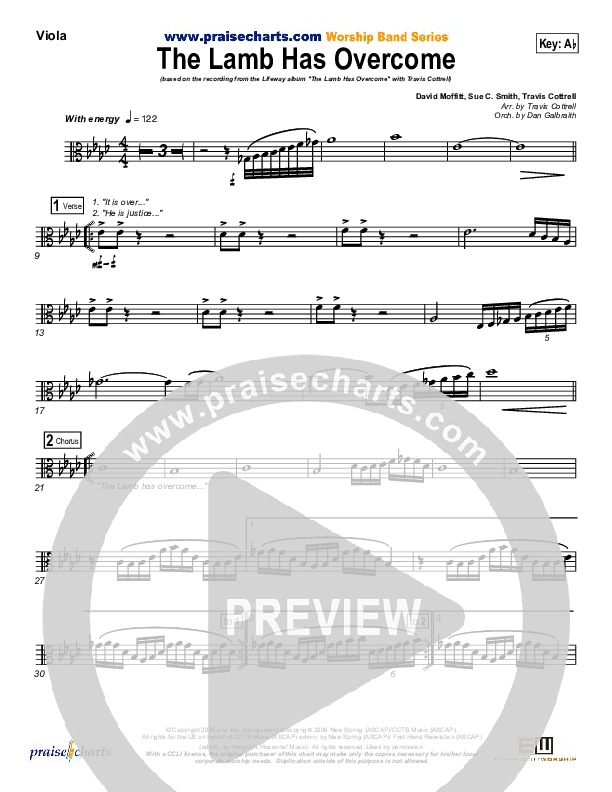 The Lamb Has Overcome Viola (Travis Cottrell)