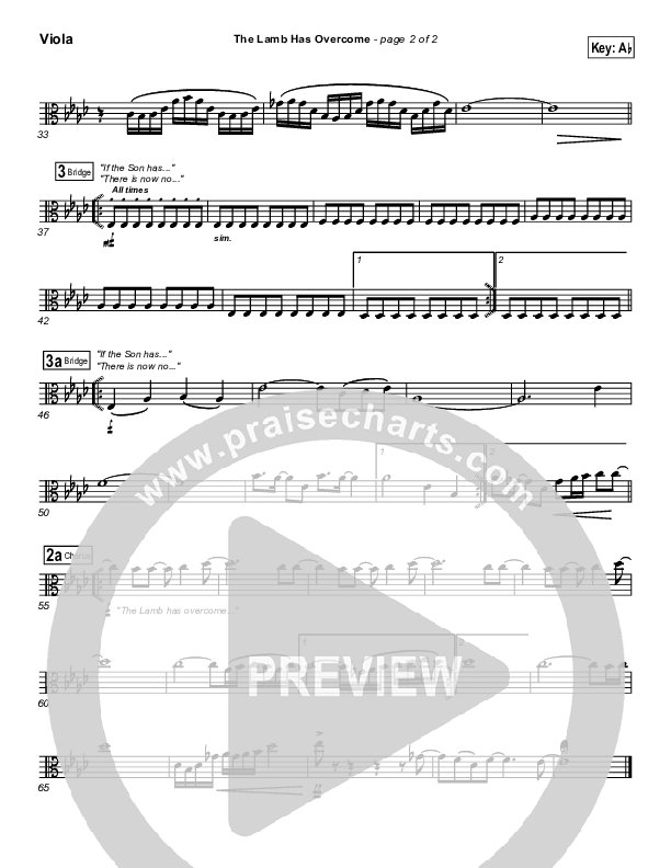 The Lamb Has Overcome Viola (Travis Cottrell)