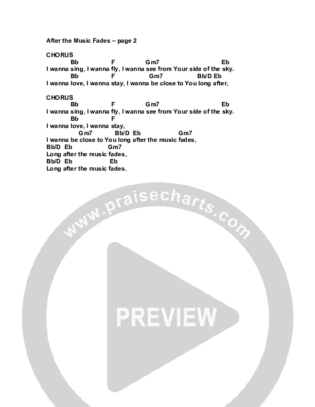 After The Music Fades Chords & Lyrics (G3 Kids)