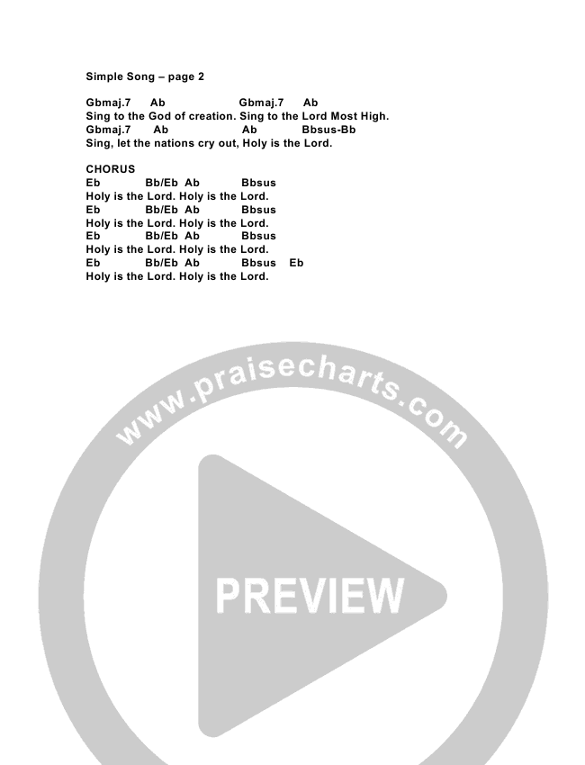 Simple Chord Chart