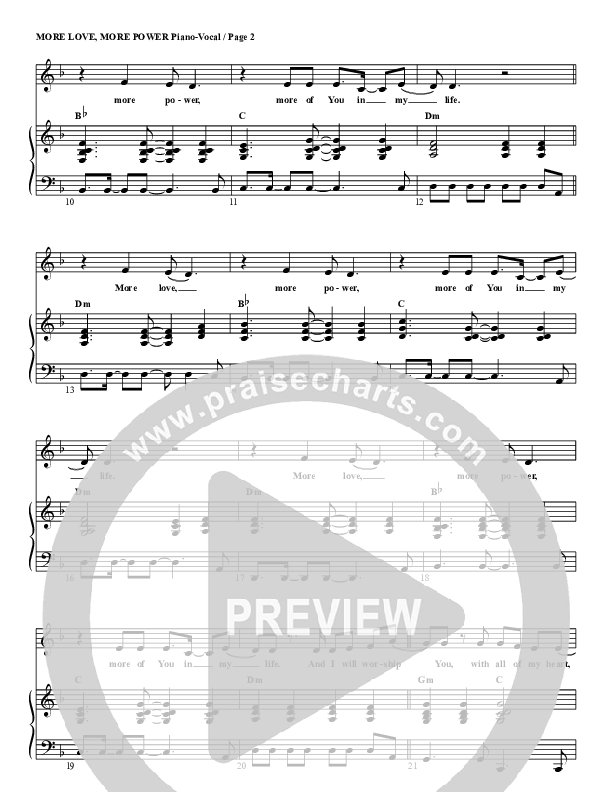 More Love More Power Lead & Piano (G3 Kids)