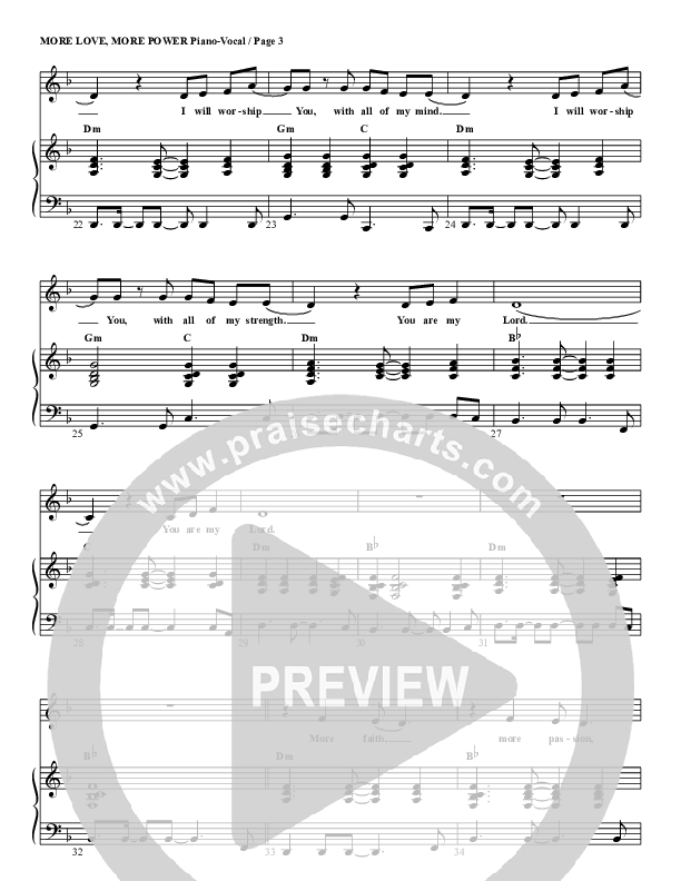 More Love More Power Lead & Piano (G3 Kids)