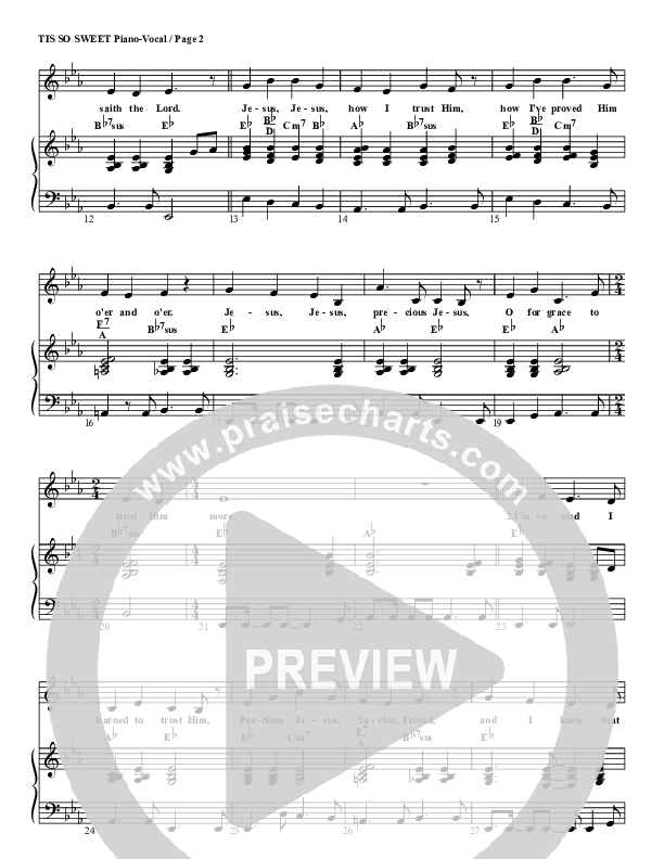 Tis So Sweet To Trust In Jesus Lead & Piano (G3 Kids)