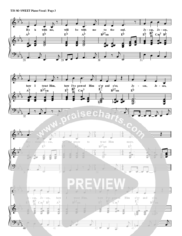Tis So Sweet To Trust In Jesus Lead & Piano (G3 Kids)