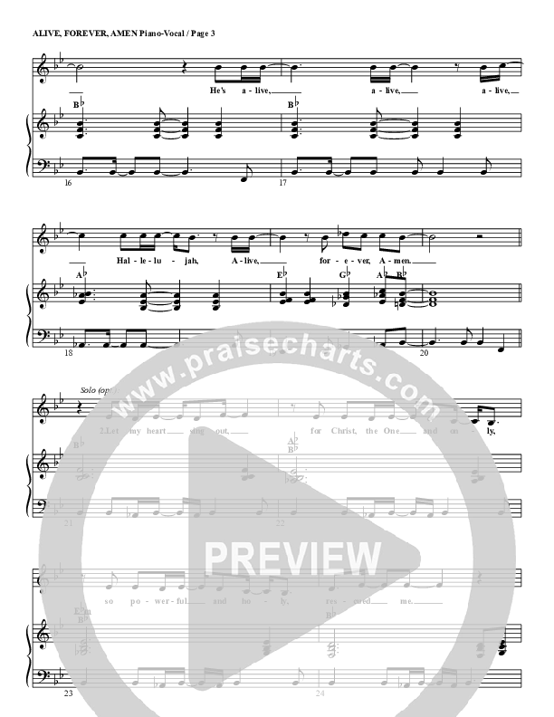 Alive Forever Amen Lead & Piano (G3 Kids)