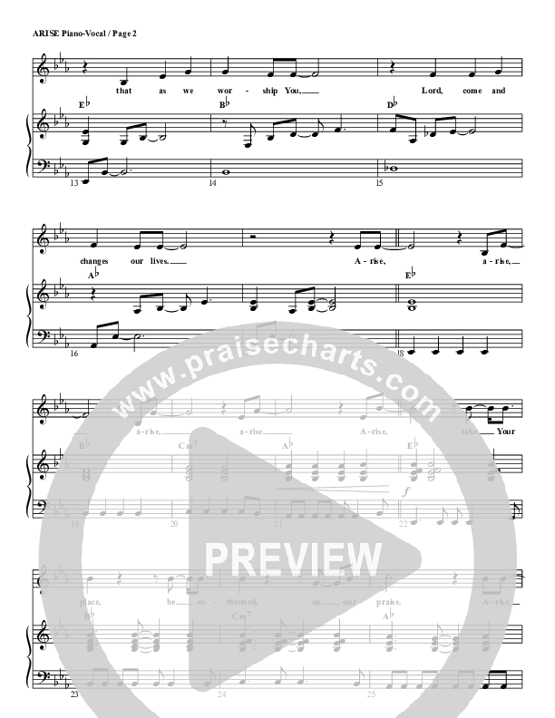 Arise Lead & Piano (G3 Kids)