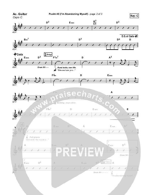 Psalm 40 (Abandoning Myself) Acoustic Guitar (Travis Cottrell)