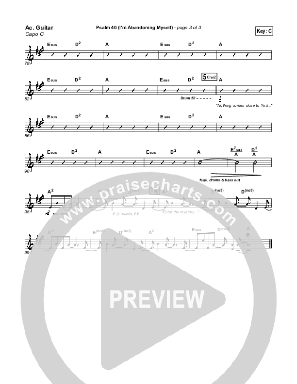 Psalm 40 (Abandoning Myself) Acoustic Guitar (Travis Cottrell)