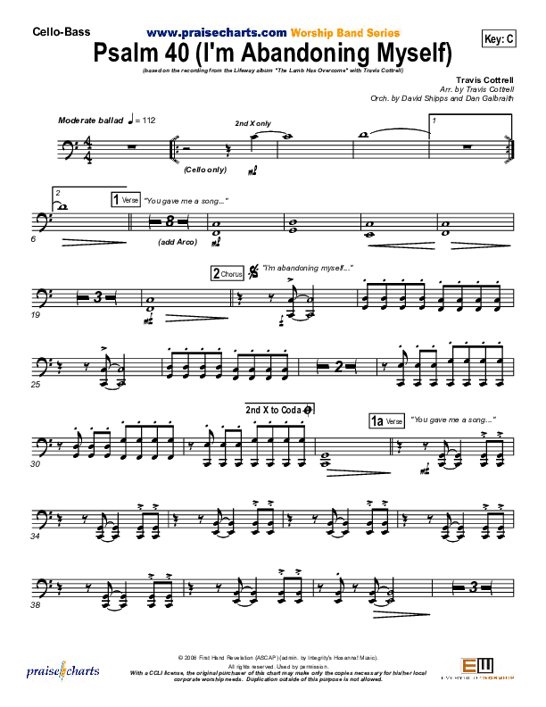 Psalm 40 (Abandoning Myself) Cello/Bass (Travis Cottrell)