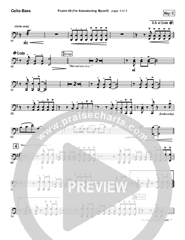 Psalm 40 (Abandoning Myself) Cello/Bass (Travis Cottrell)