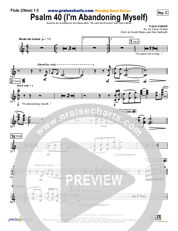 Psalm 40 (Abandoning Myself) Flute/Oboe 1/2/3 (Travis Cottrell)