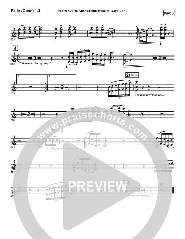 Psalm 40 (Abandoning Myself) Flute/Oboe 1/2/3 (Travis Cottrell)