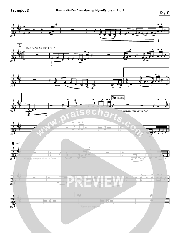 Psalm 40 (Abandoning Myself) Trumpet 3 (Travis Cottrell)