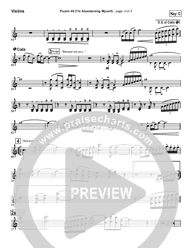 Psalm 40 (Abandoning Myself) Violins (Travis Cottrell)