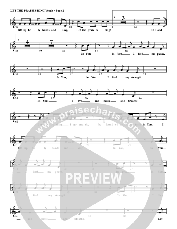 Let The Praises Ring Lead Sheet (G3 Kids)